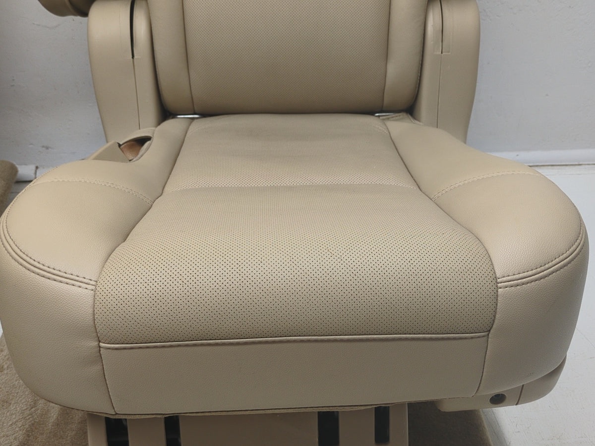2007 - 2014 Chevy Suburban Yukon XL Rear Bucket Seats, Tan Leather - Image 5