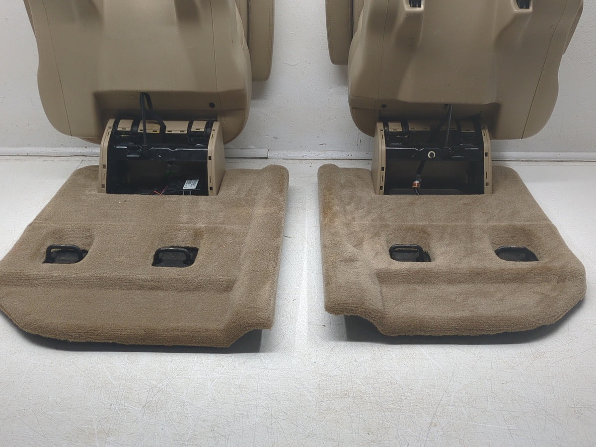 2007 - 2014 Chevy Suburban Yukon XL Rear Bucket Seats, Tan Leather - Image 10