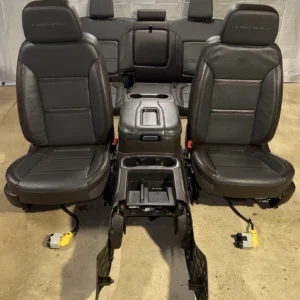 2019-2023 GMC Sierra Denali Dark Walnut/Dark Ash Grey Leather Seats With Console