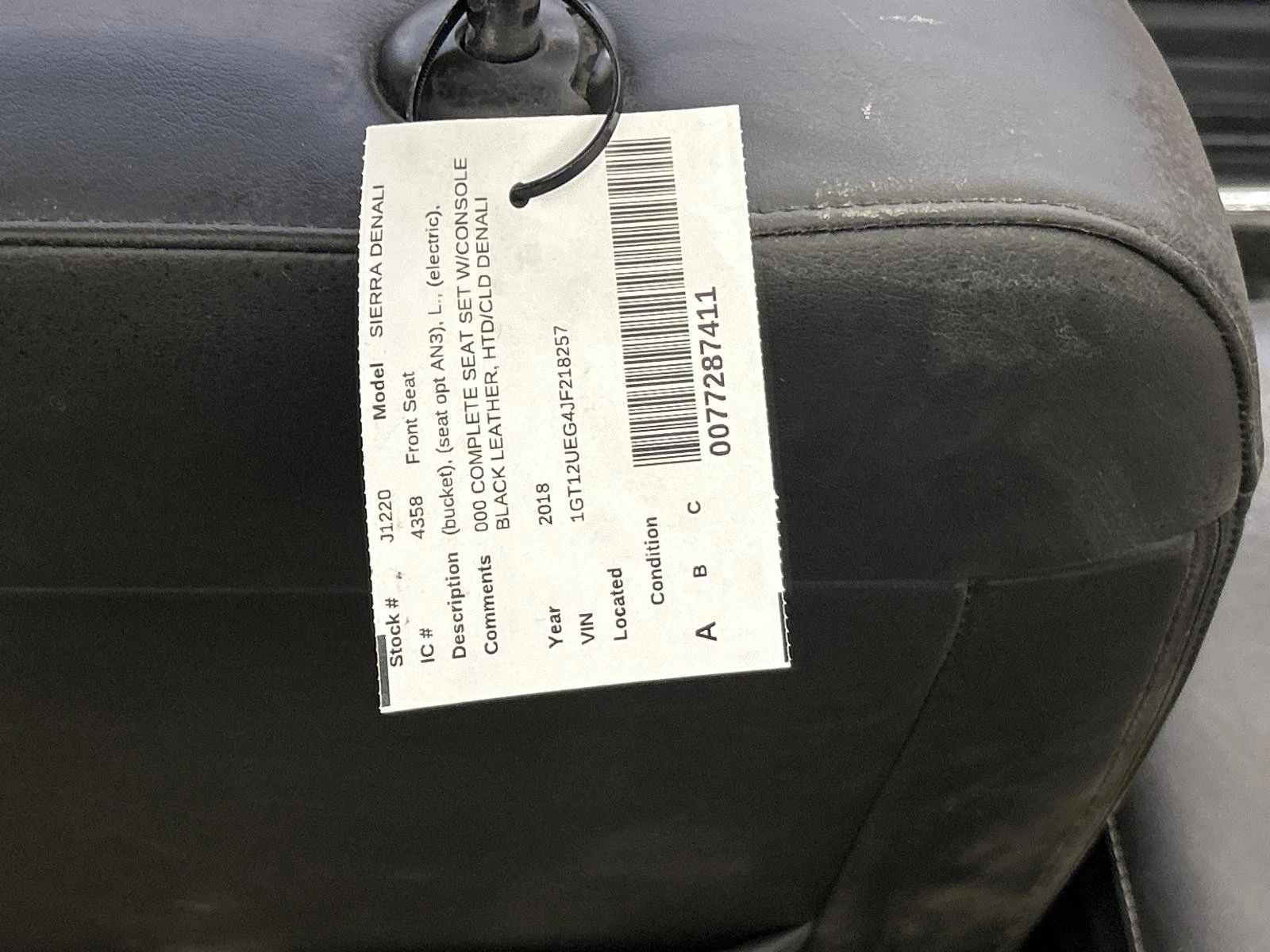 2015-2019 GMC Sierra Denali 2500 Complete Seat Set (Opt AN3) Denali Package. - Image 7