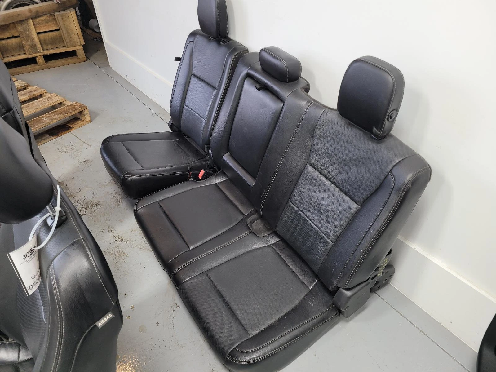2017-2022 Ford F250-F450 Black Leather Front & Rear Bucket Seats w/Console - Image 8