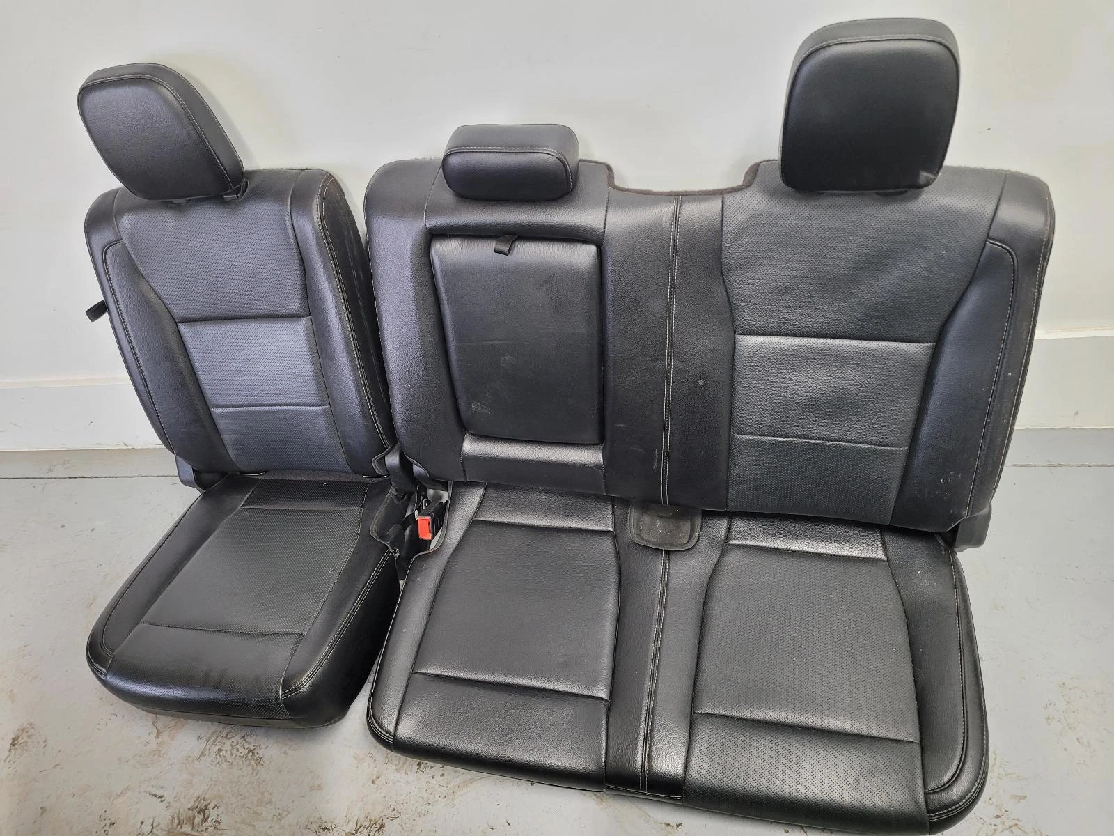 2017-2022 Ford F250-F450 Black Leather Front & Rear Bucket Seats w/Console - Image 7