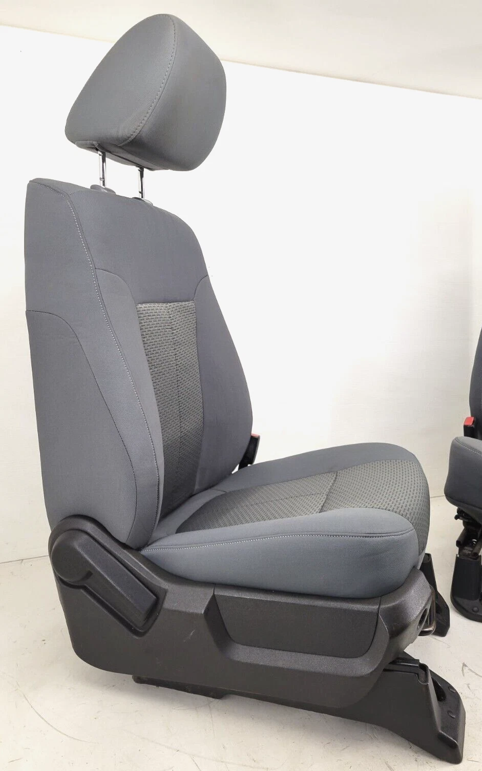 2011-2016 Ford F250 F350 F450 XLT Front Bucket Seats Manual Cloth Steel Gray - Image 14