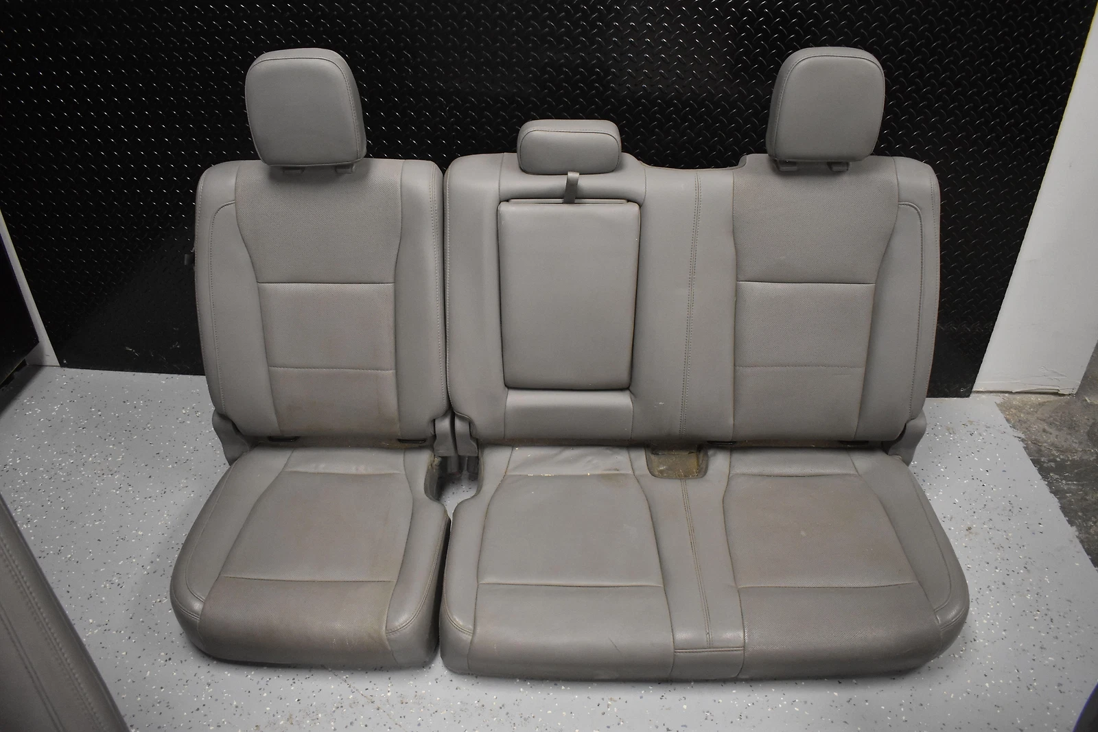15 16 Ford F150 Crew Cab Medium Gray-HG Leather Heat Cool Bucket Backseats Set - Image 8