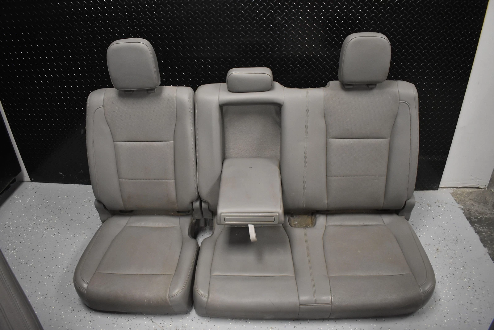 15 16 Ford F150 Crew Cab Medium Gray-HG Leather Heat Cool Bucket Backseats Set - Image 7