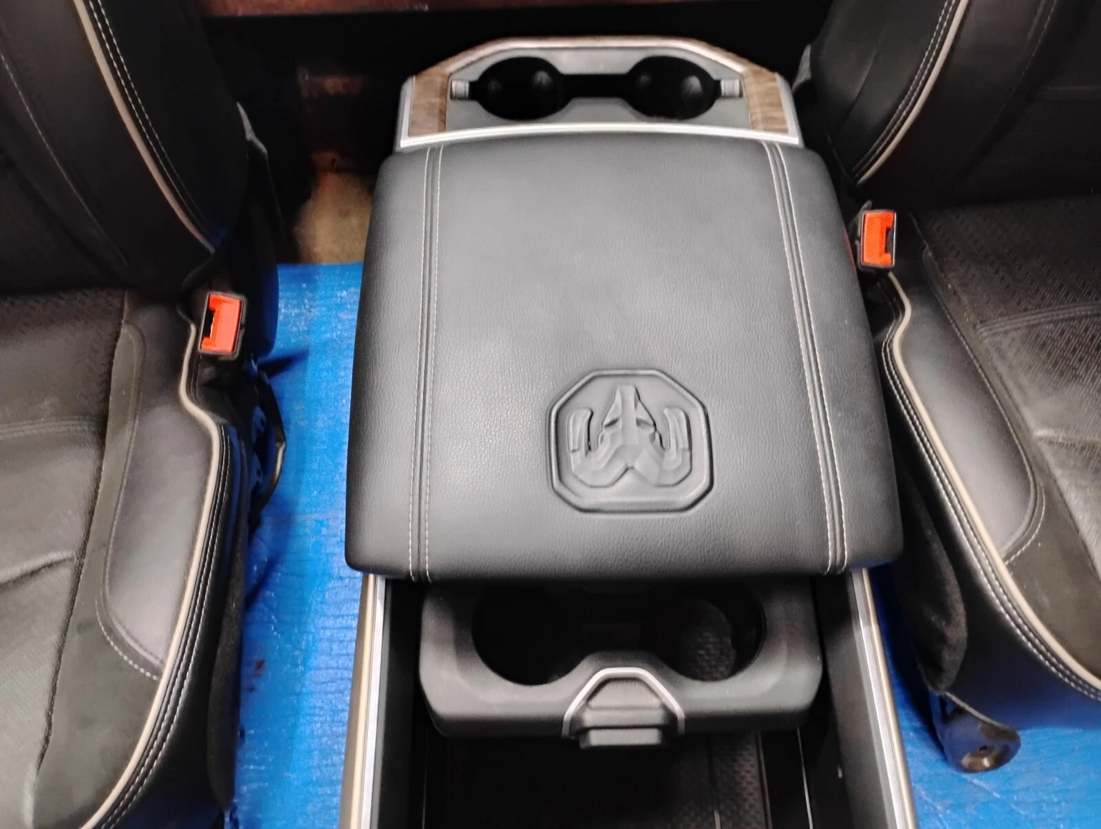 2019-2023 Ram 1500 Laramie Set Black Leather & Suede Seats & Center Console OEM - Image 20