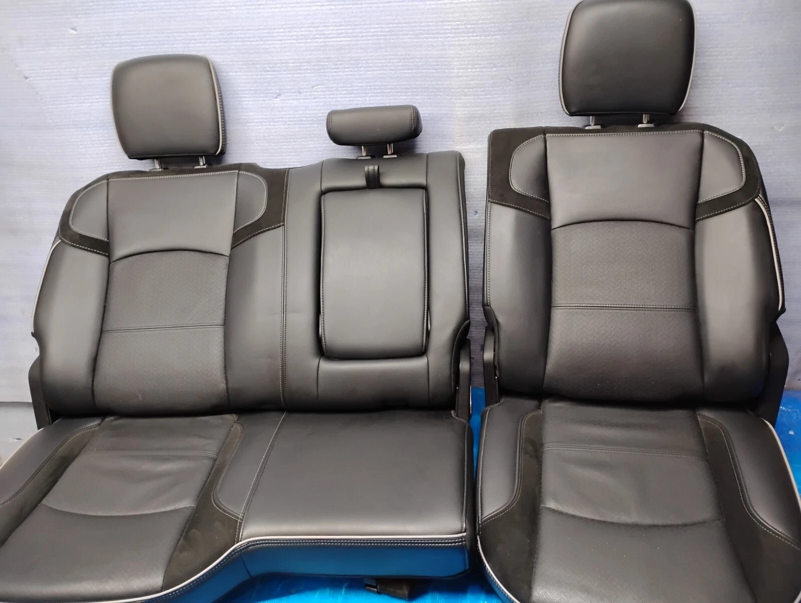 2019-2023 Ram 1500 Laramie Set Black Leather & Suede Seats & Center Console OEM - Image 16