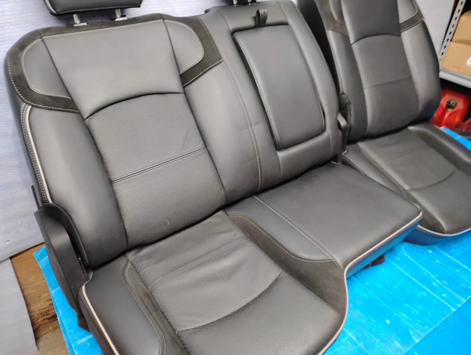 2019-2023 Ram 1500 Laramie Set Black Leather & Suede Seats & Center Console OEM - Image 14