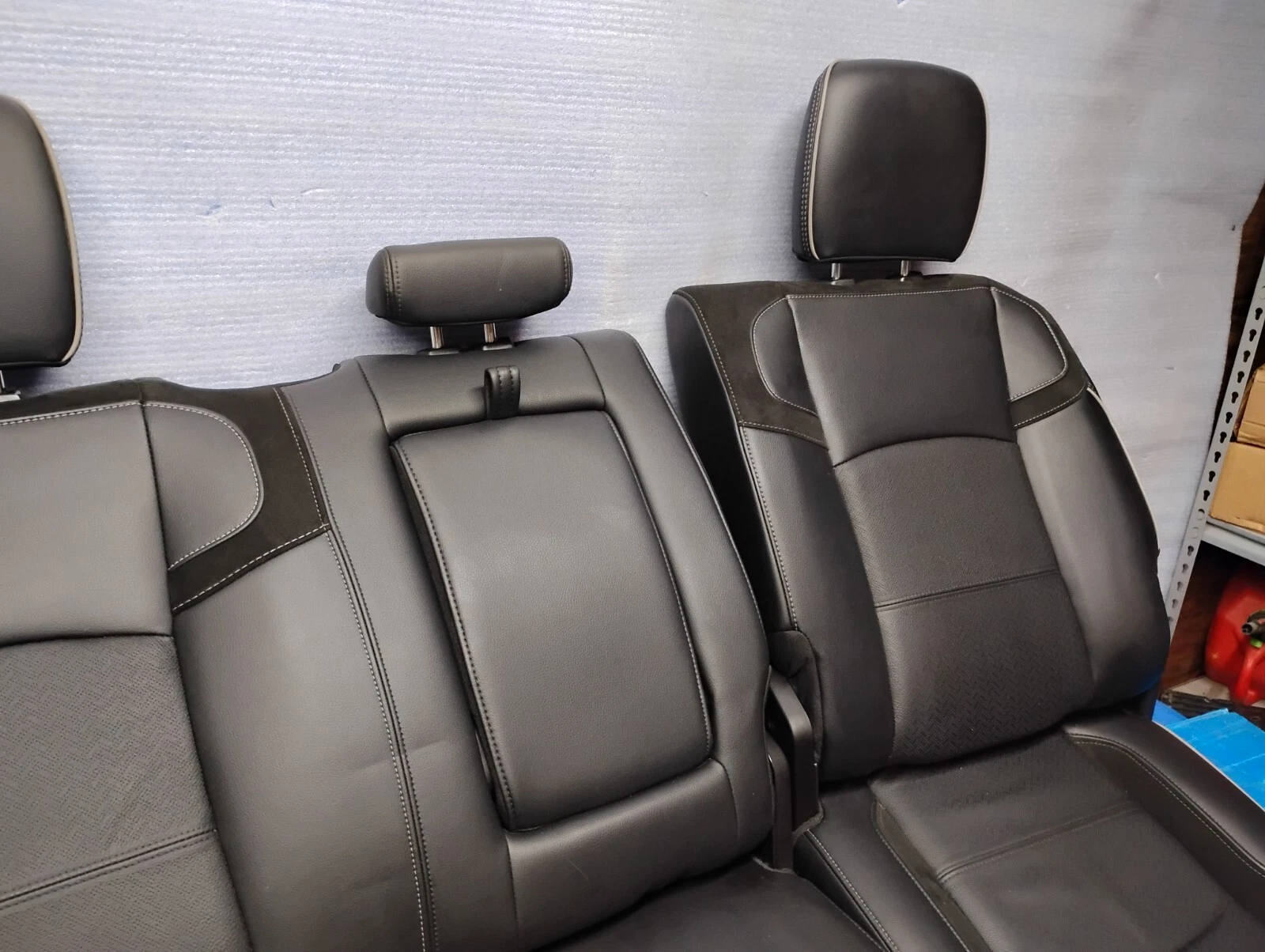 2019-2023 Ram 1500 Laramie Set Black Leather & Suede Seats & Center Console OEM - Image 8