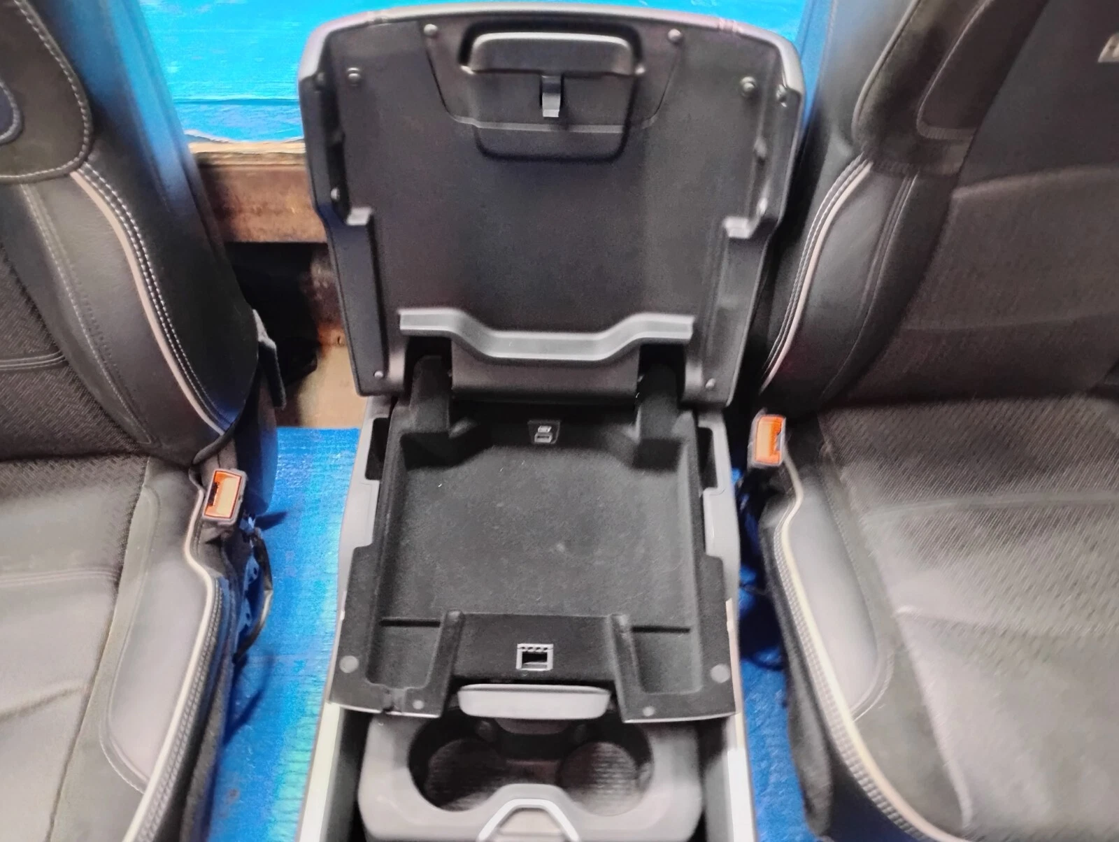 2019-2023 Ram 1500 Laramie Set Black Leather & Suede Seats & Center Console OEM - Image 5