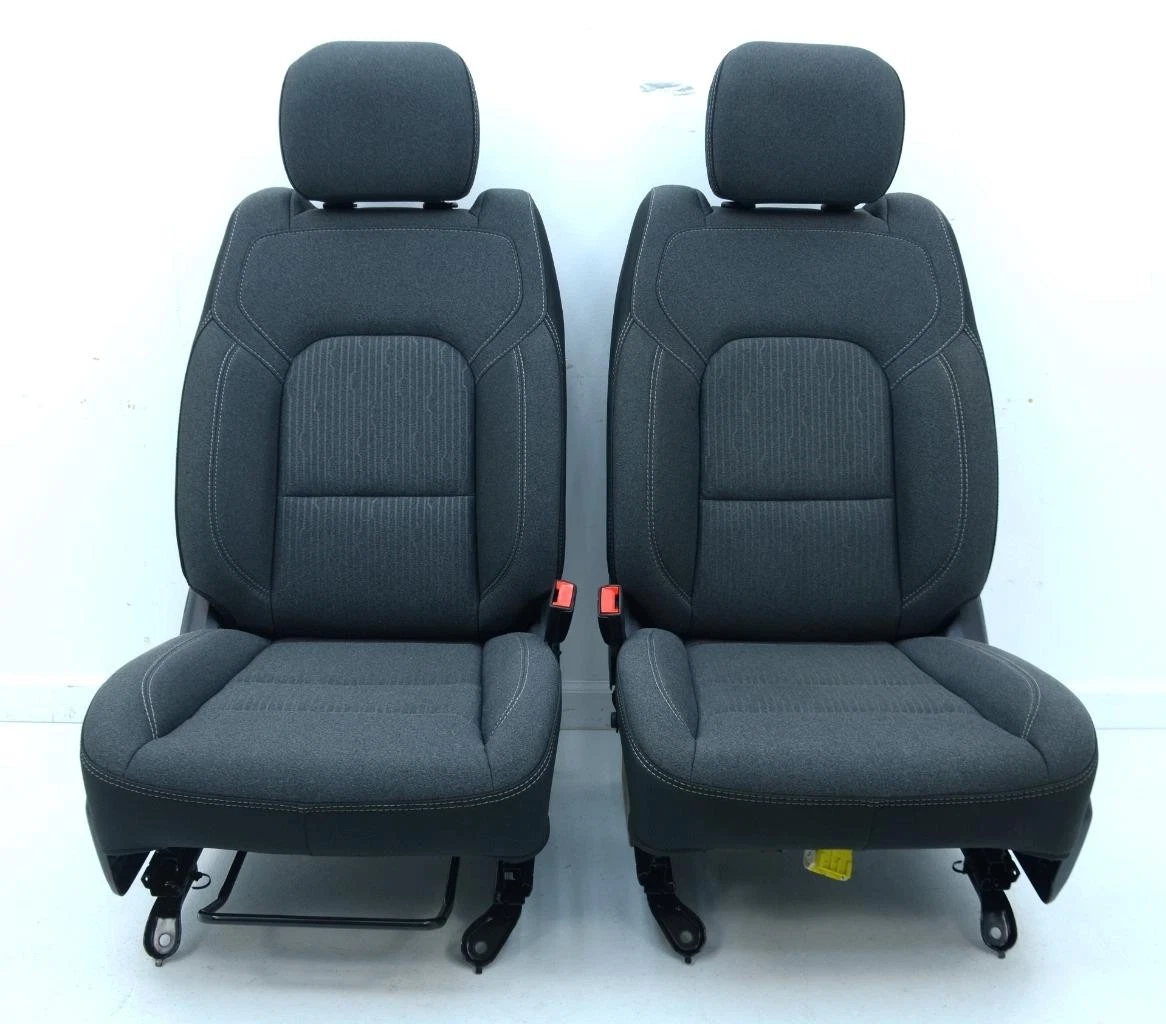 2019 2020 2021 2022 DODGE RAM 1500 FRONT GRAY CLOTH POWER HEATED BUCKET SEATS - Image 18