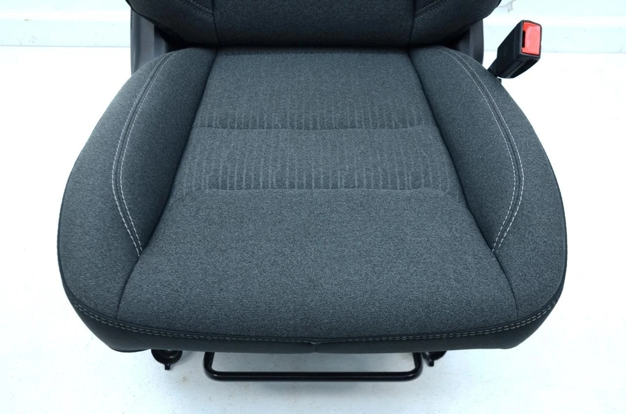 2019 2020 2021 2022 DODGE RAM 1500 FRONT GRAY CLOTH POWER HEATED BUCKET SEATS - Image 11