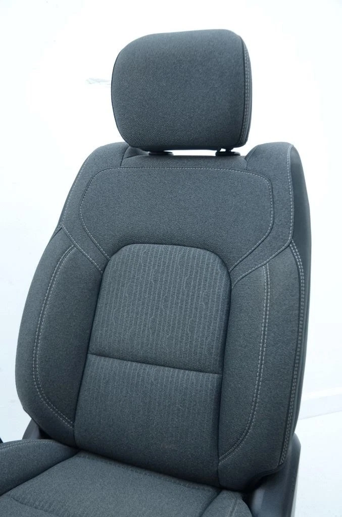2019 2020 2021 2022 DODGE RAM 1500 FRONT GRAY CLOTH POWER HEATED BUCKET SEATS - Image 7