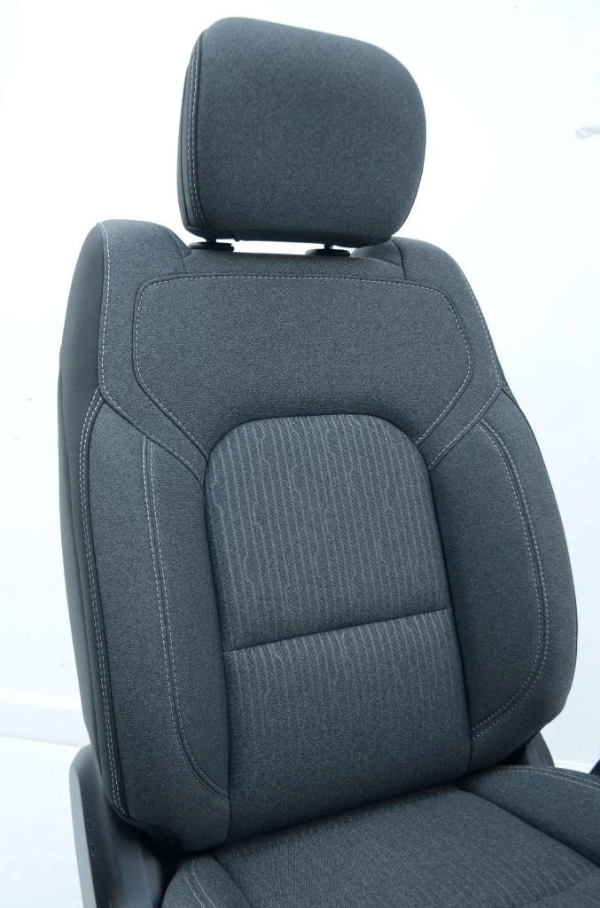 2019 2020 2021 2022 DODGE RAM 1500 FRONT GRAY CLOTH POWER HEATED BUCKET SEATS - Image 5