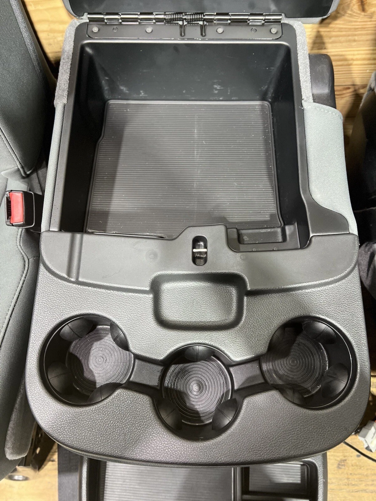 OEM 2010-2018 DODGE RAM 2500 GRAY CLOTH MANUAL FRONT ROW BUCKET SEATS CONSOLE - Image 11