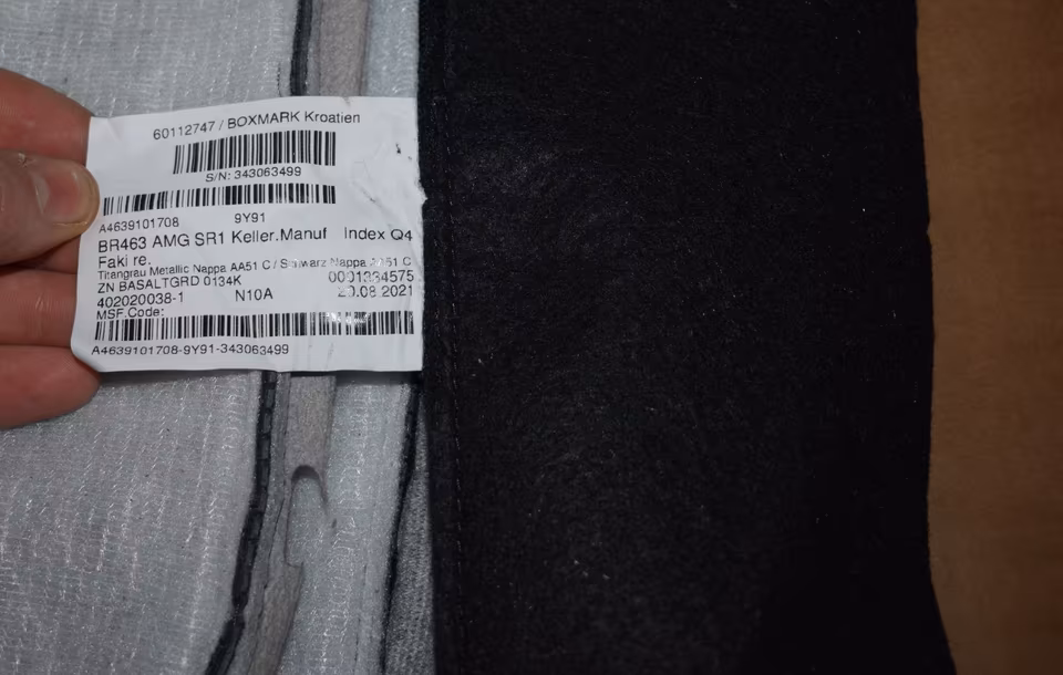 Mercedes G-Class AMG Seats Seat Cover Set Grey G63 w463 - Image 2