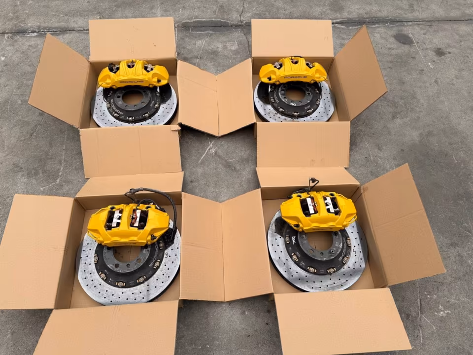 PORSCHE 911 TURBO S 991 CERAMIC BRAKE SYSTEM BRAKE CALIPERS DISC