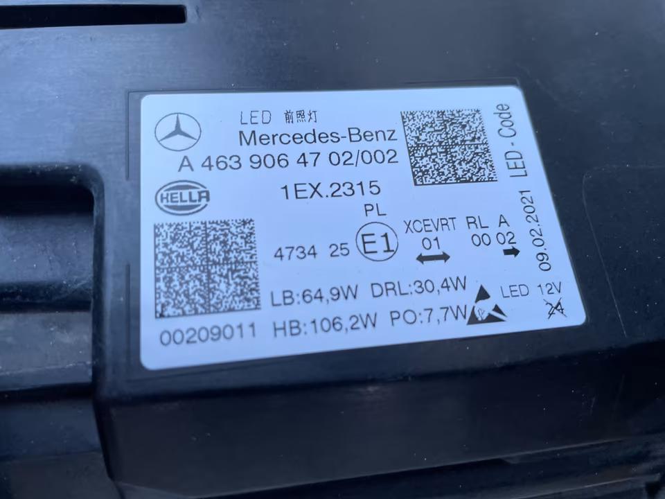 Mercedes G-Class W463 Headlights / A4639064702 / A4639064802 - Image 8