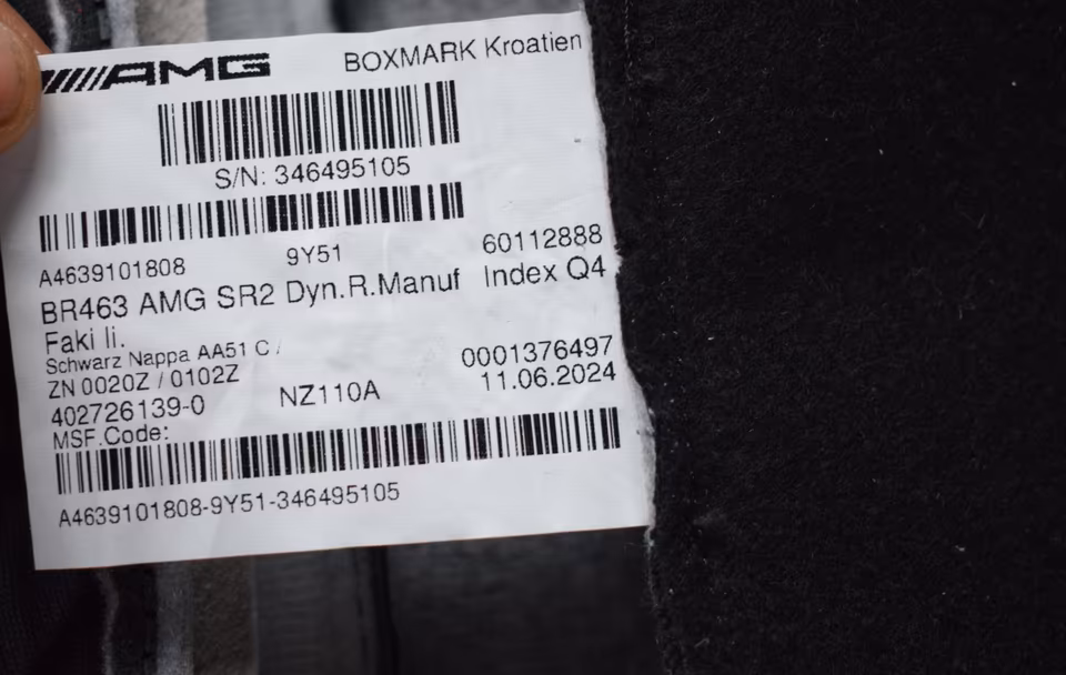 Mercedes G-Class AMG Seats Seat Cover Set Black G63 w - Image 3