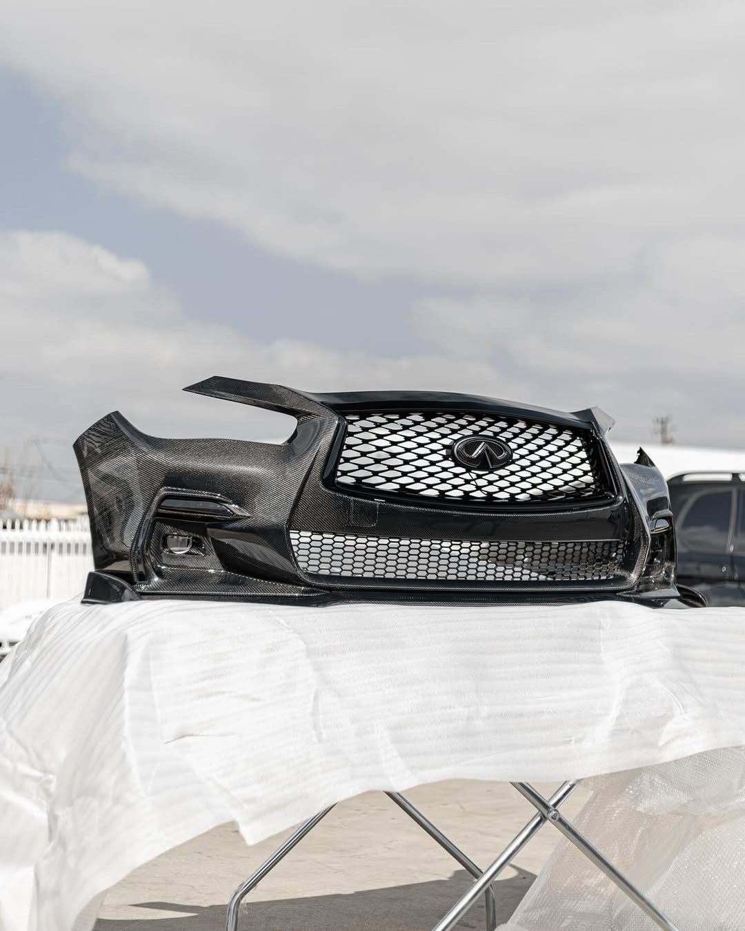 Q50 18+ RedSport style full Carbon Bumper - Image 2