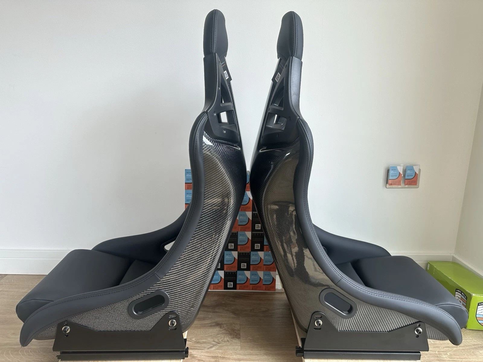 Porsche STYLE CGT 997 911 GT3 GT2 carbon bucket Leather Look seats Turbo Recaro - Image 8