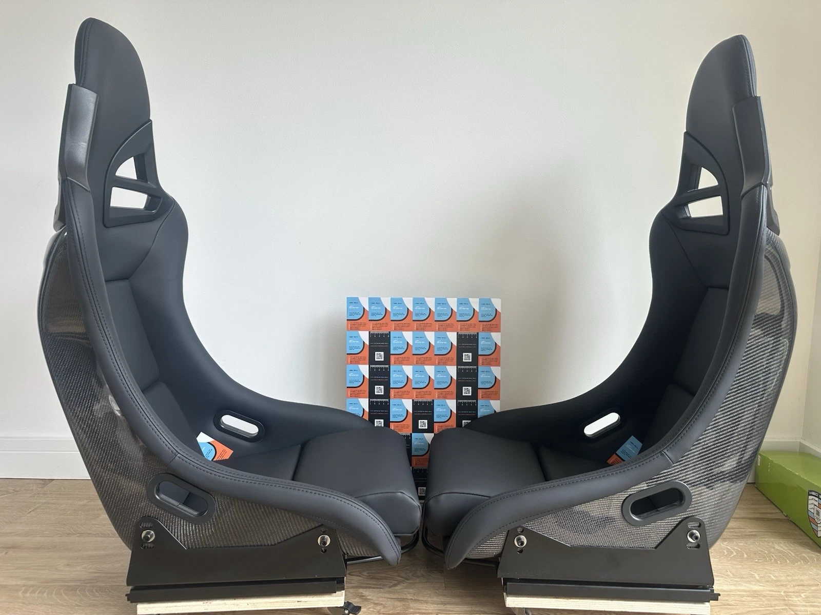 Porsche STYLE CGT 997 911 GT3 GT2 carbon bucket Leather Look seats Turbo Recaro - Image 7